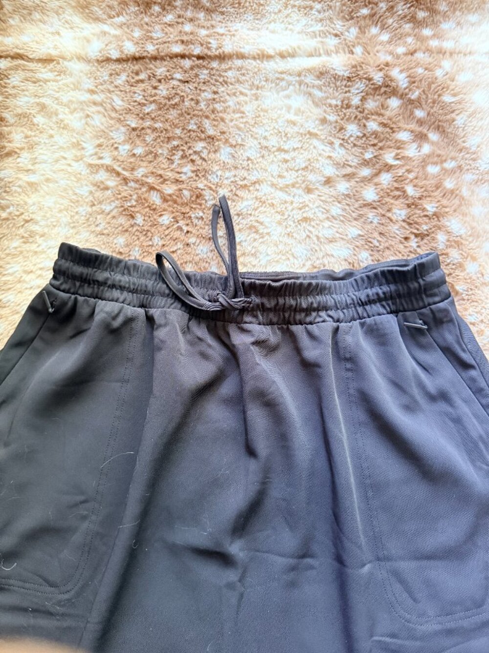 Size L Spanx Black Flowy Midi Skirt Drawstring Waist  - Picture 5 of 6